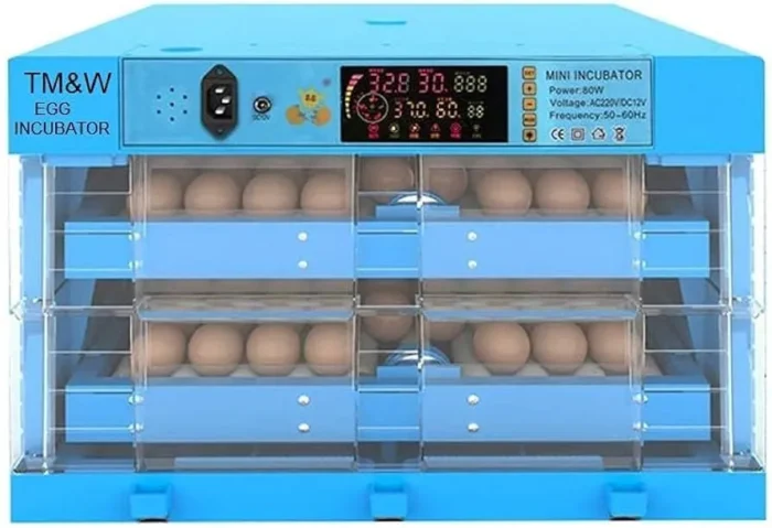 Ndeal 128 Eggs Fully Automatic Incubator Blue