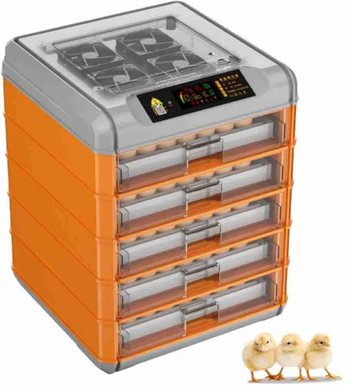 Ndeal 320 Eggs Fully Automatic Incubator Orange