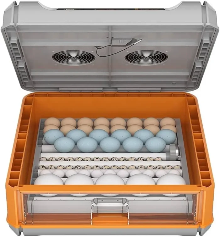 Ndeal 64 Eggs Fully Automatic Incubator Orange